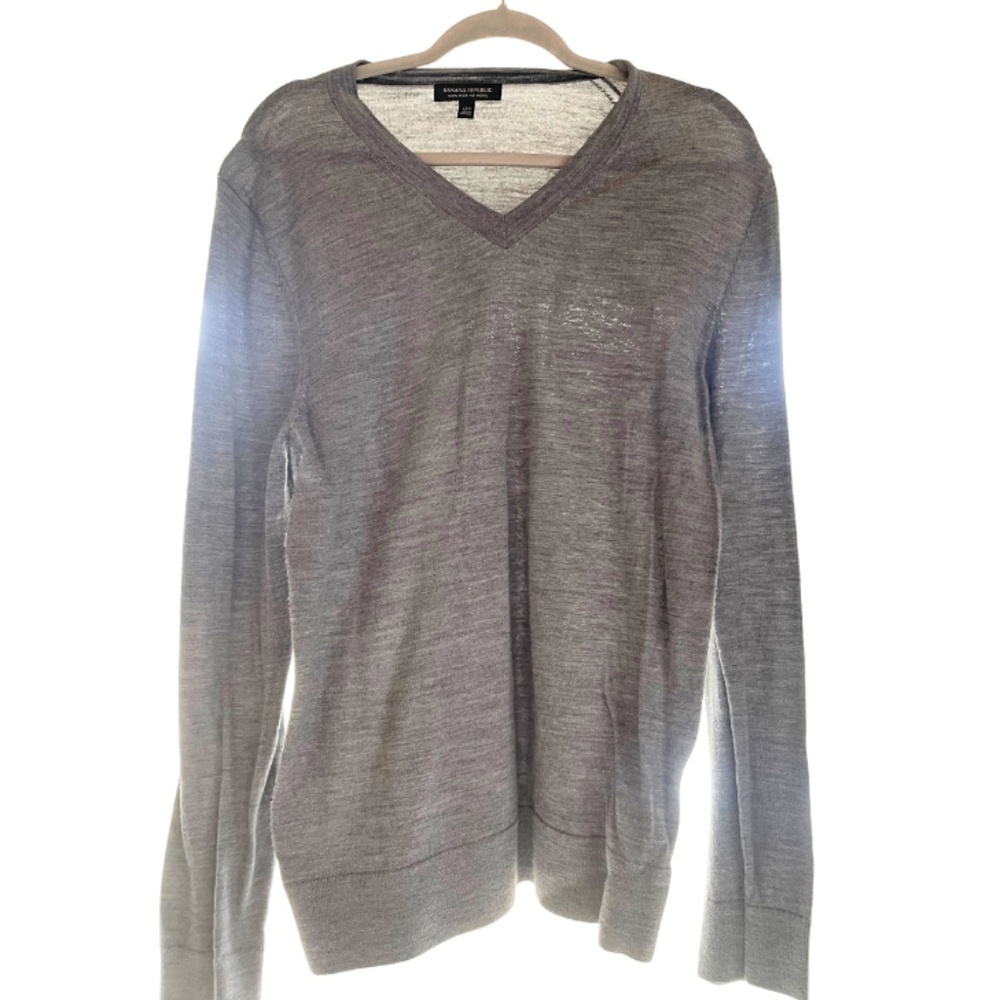 Mens Banana Republic 100% Merino Wool Long Sleeve Shirt